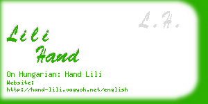lili hand business card